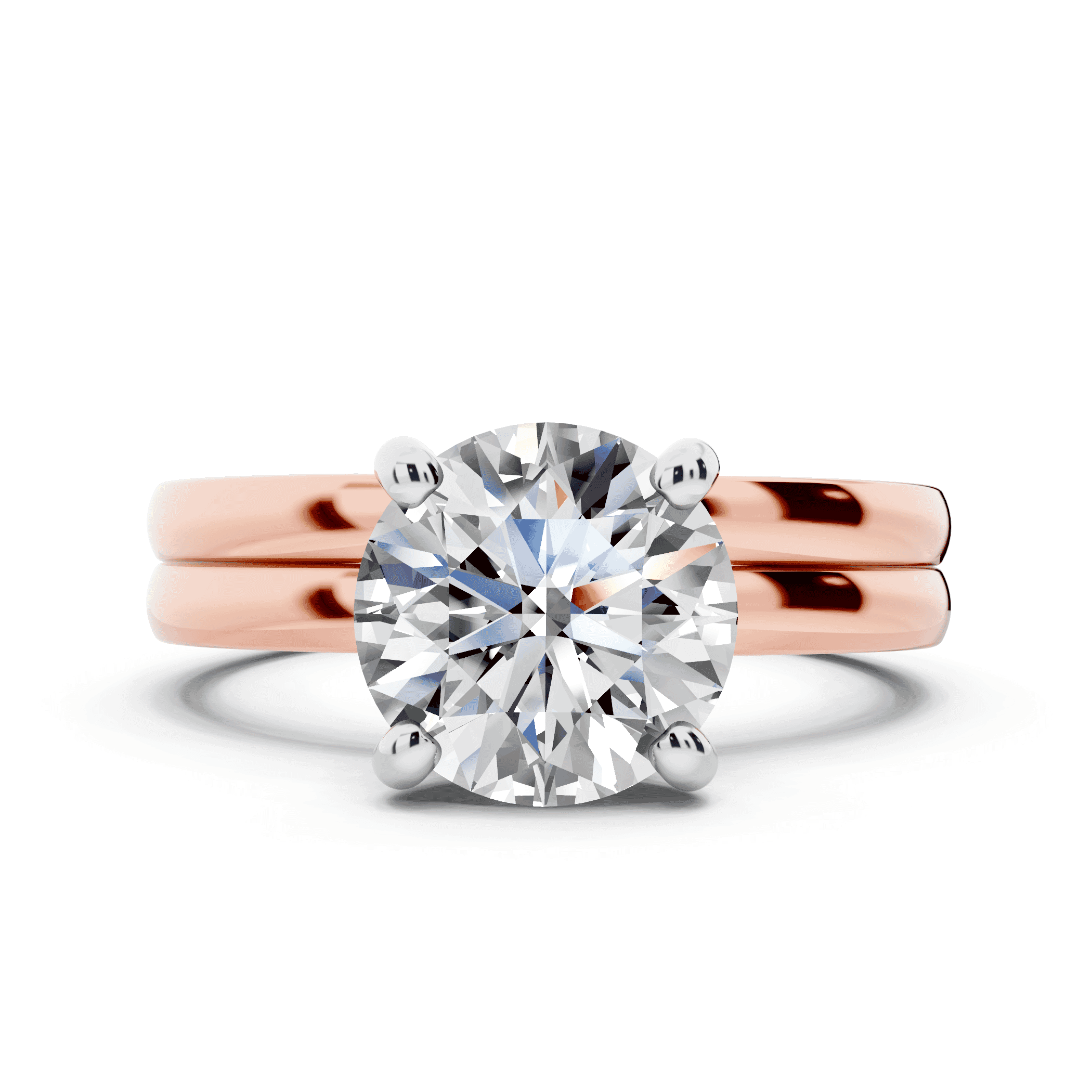 Alden Two-Tone Solitaire Engagement Ring (1.8mm)