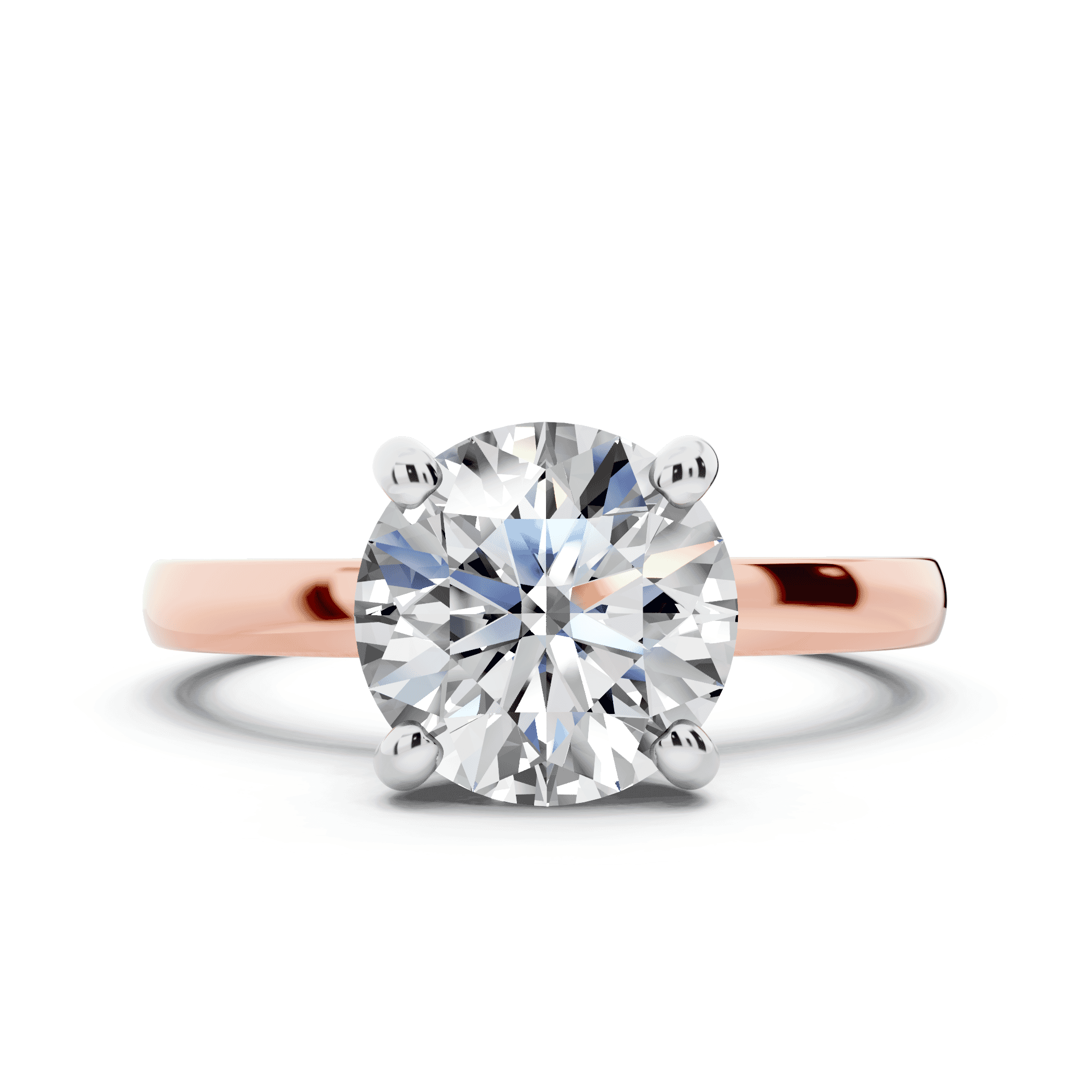 Alden Two-Tone Solitaire Engagement Ring (2mm)