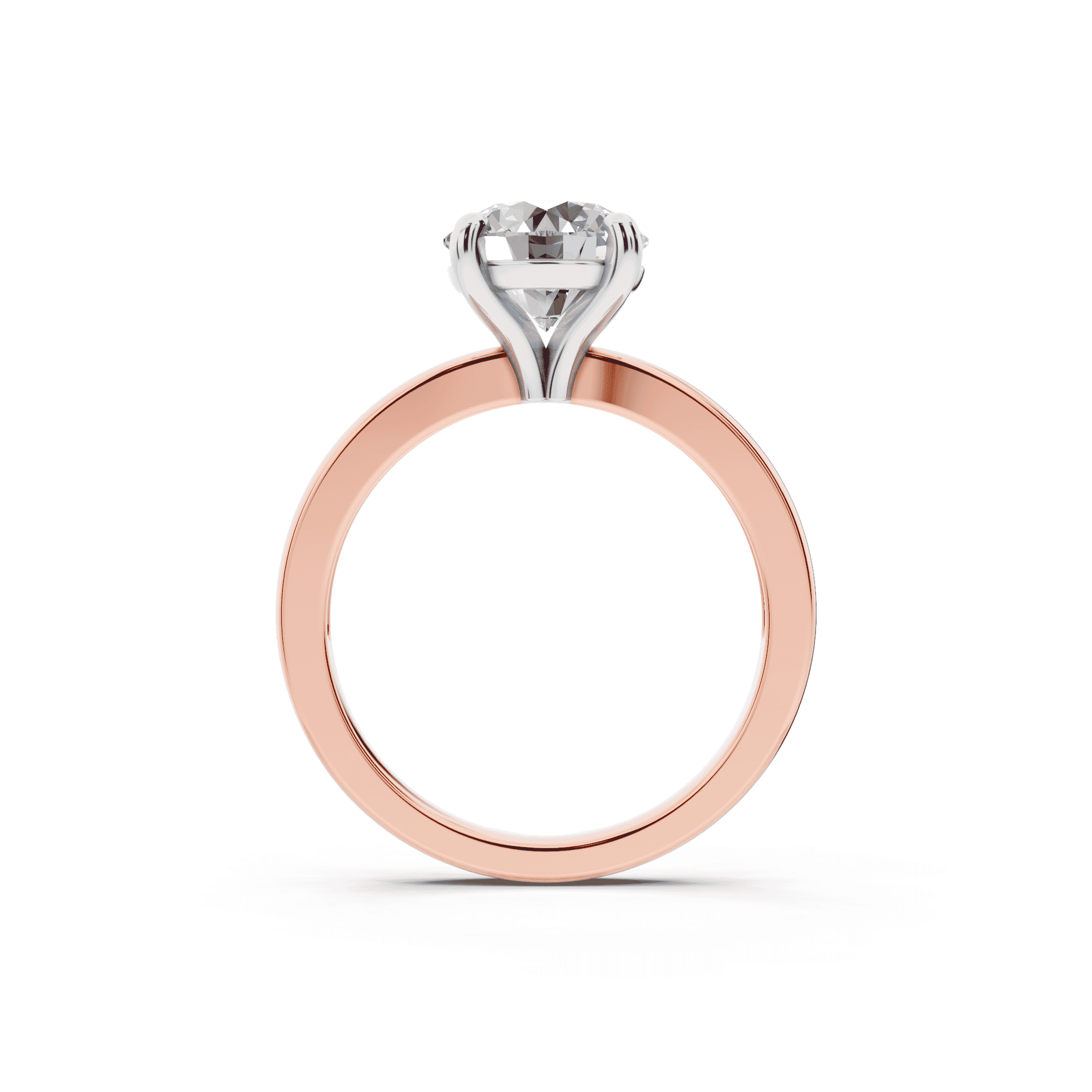 Alden Two-Tone Solitaire Engagement Ring (2mm)