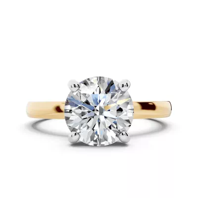 Alden Two-Tone Solitaire Engagement Ring (2mm)
