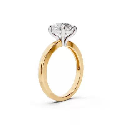 Alden Two-Tone Solitaire Engagement Ring (2mm)