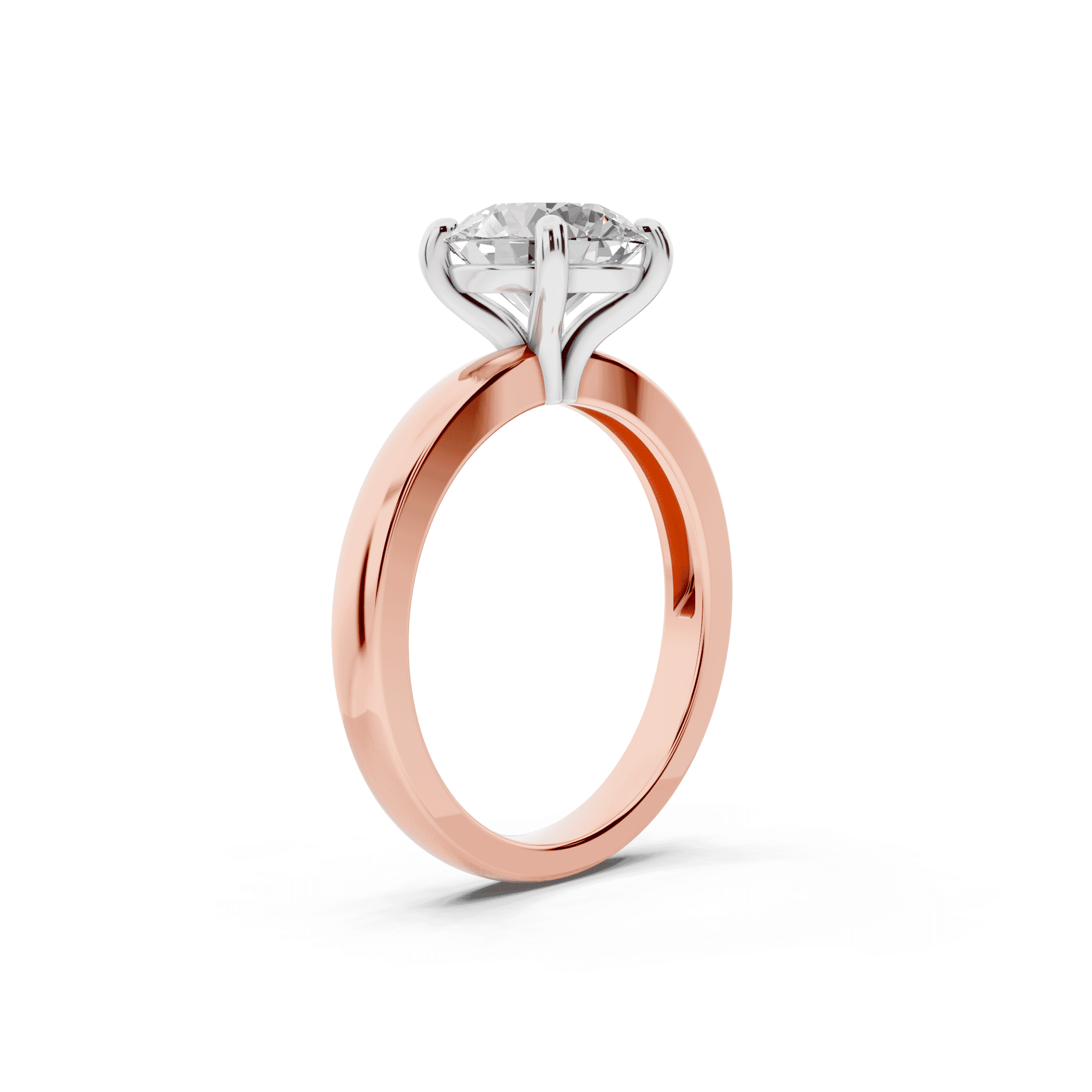 Alden Two-Tone Solitaire Engagement Ring (2.2mm)