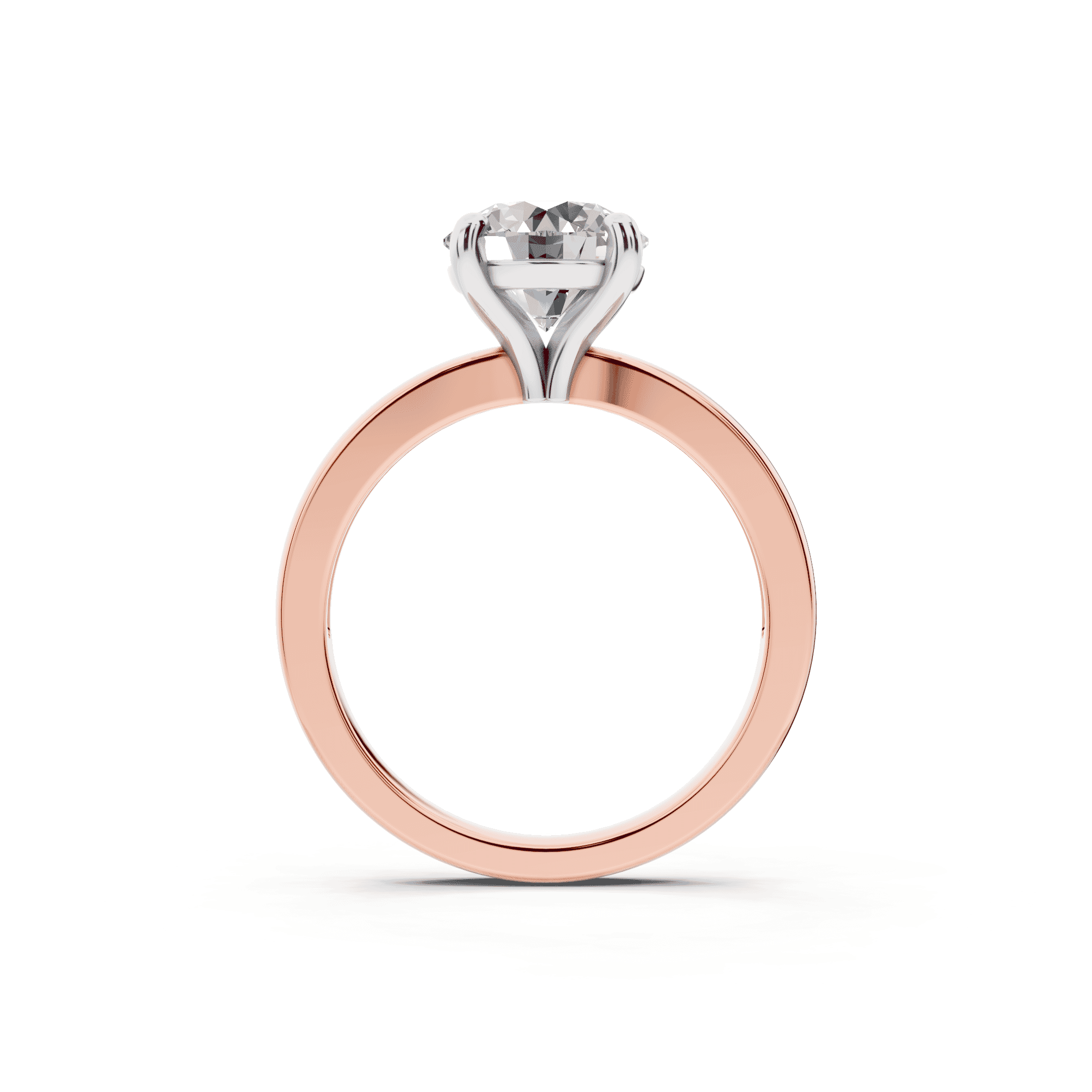 Alden Two-Tone Solitaire Engagement Ring (2.2mm)