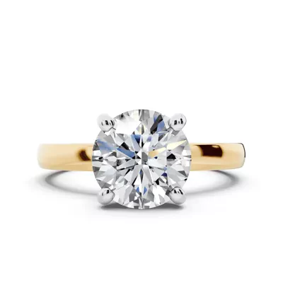 Alden Two-Tone Solitaire Engagement Ring (2.2mm)