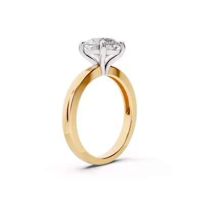 Alden Two-Tone Solitaire Engagement Ring (2.2mm)