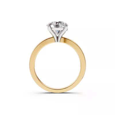 Alden Two-Tone Solitaire Engagement Ring (2.2mm)