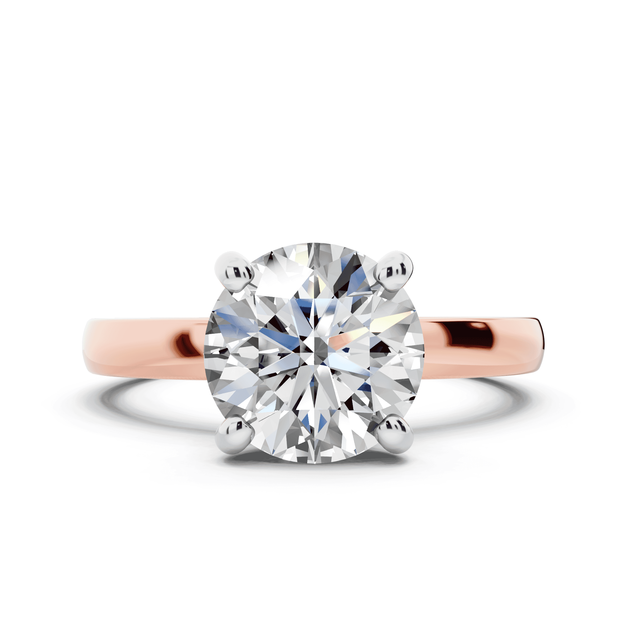 Alden Two-Tone Solitaire Engagement Ring (2.2mm)