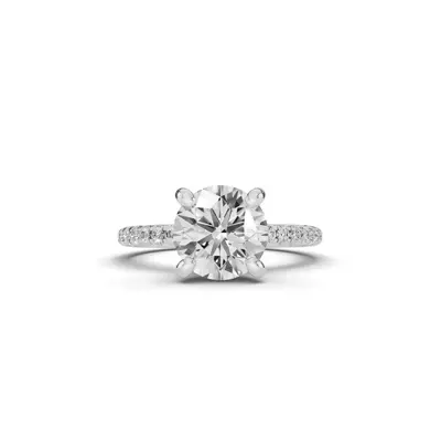 Signature Hearts & Arrows Pavé Engagement Ring (1/5ct tw.)