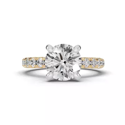 Signature Hearts & Arrows Pavé Engagement Ring (.45ct tw.)