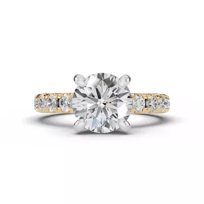 Signature Hearts & Arrows Pavé Engagement Ring (.70ct. tw.)