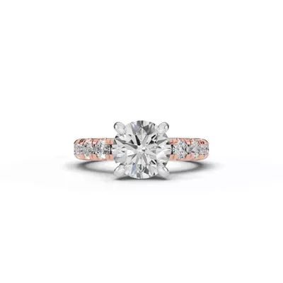 Signature Hearts & Arrows Pavé Engagement Ring (.90ct tw.)