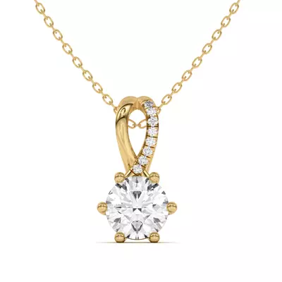 Amadea Split Bale Pavé Lab Diamond Necklace (2 ct. tw.)