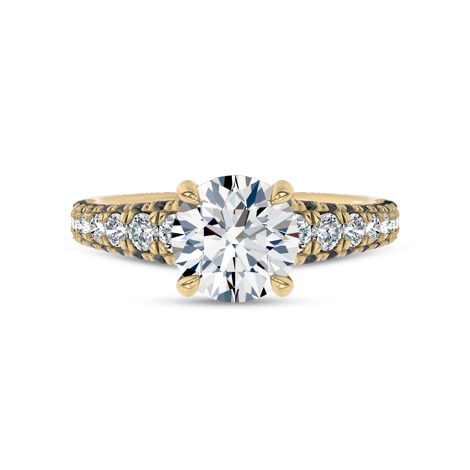 Midnight Noir Lab Engagement Ring by Christian Siriano