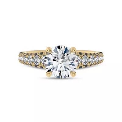 Midnight Noir Lab Engagement Ring by Christian Siriano