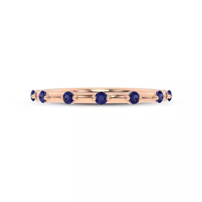 Starlight Spaced Blue Sapphire Band