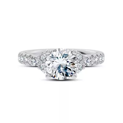 Alexandra Trellis Cluster Pavé Engagement Ring