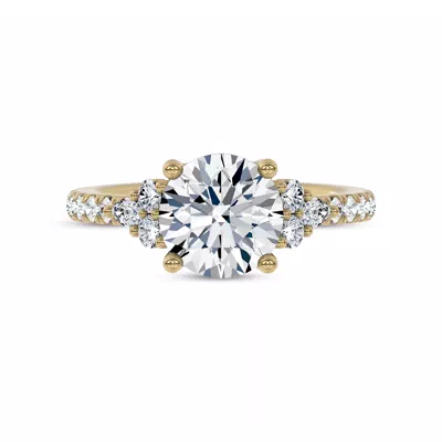 Alexandra Trellis Cluster Pavé Engagement Ring