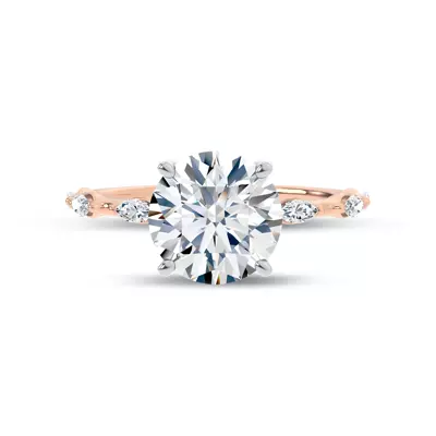 Starlight Spaced Marquise Diamond Engagement Ring