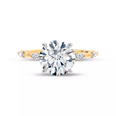 Starlight Spaced Marquise Diamond Engagement Ring