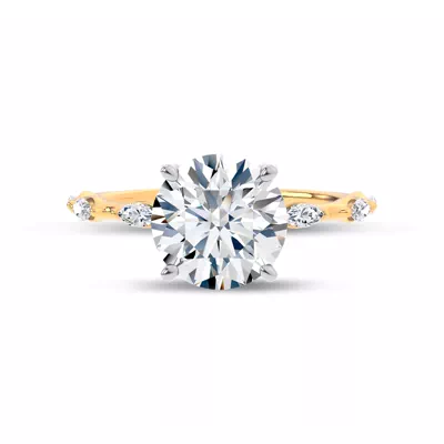 Starlight Spaced Marquise Diamond Engagement Ring