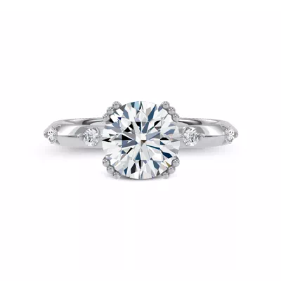 Opera Knife-Edge Lab Engagement Ring by Christian Siriano