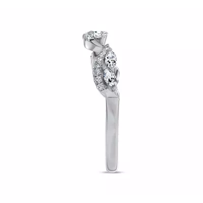 Opera Knife-Edge Lab Engagement Ring by Christian Siriano