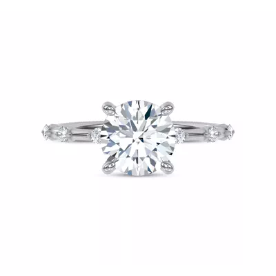 Starlight Diamond Prong Engagement Ring