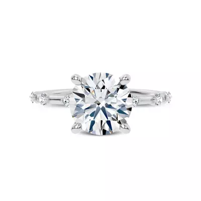 Starlight Diamond Prong Engagement Ring