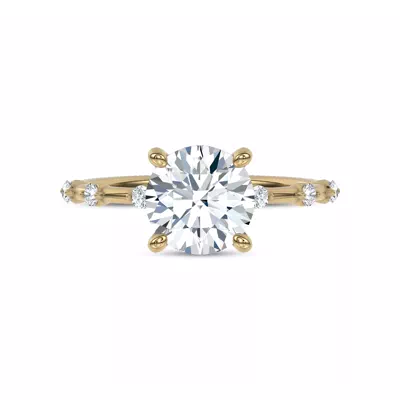 Starlight Diamond Prong Engagement Ring