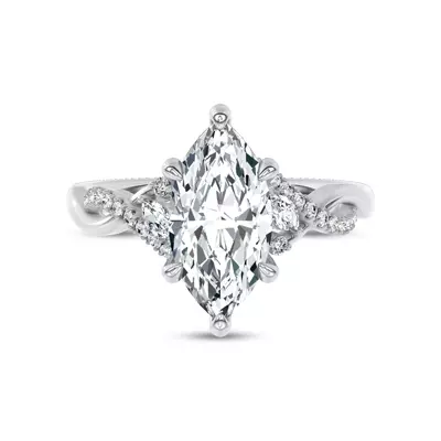 Petal Veil Lab Engagement Ring by Christian Siriano