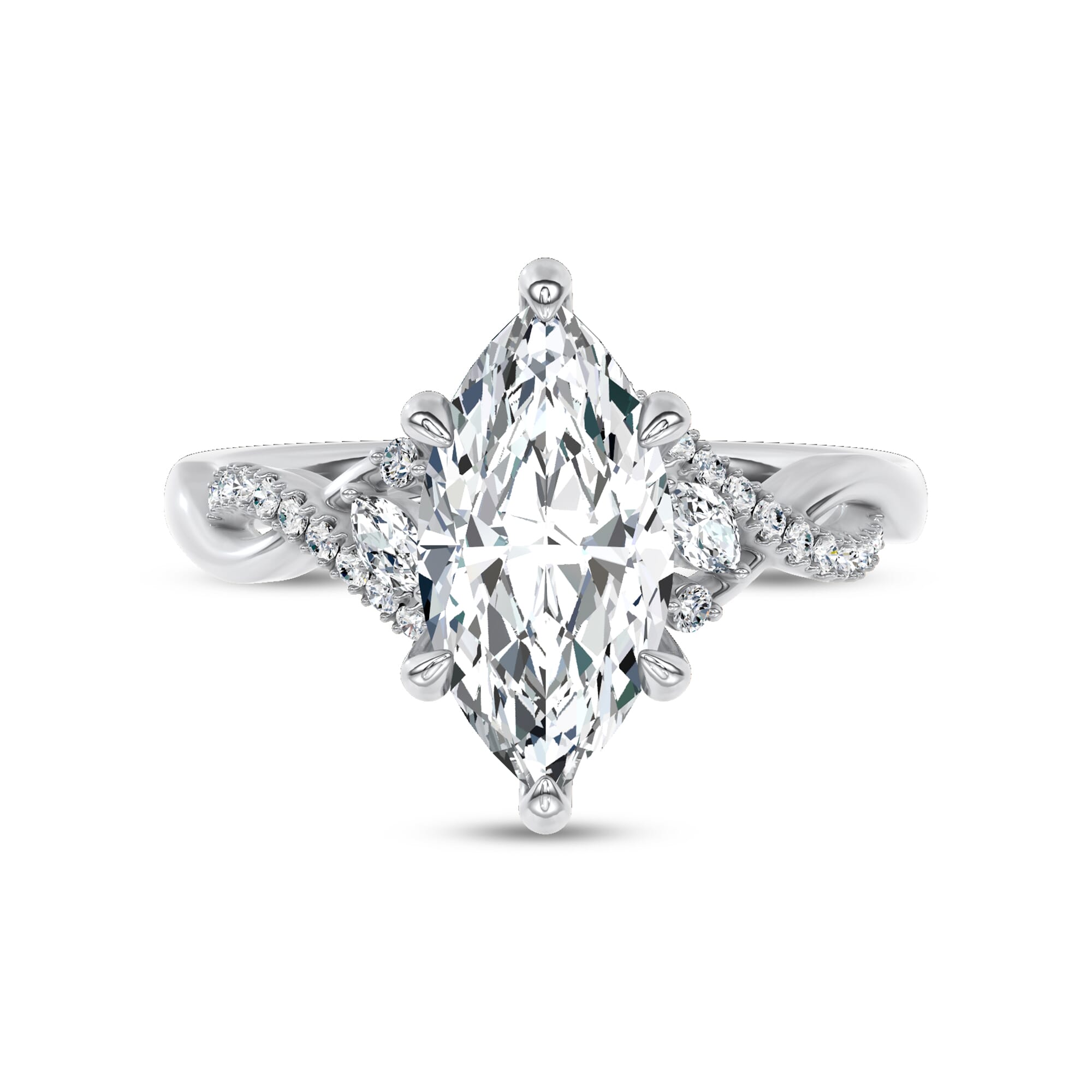 Petal Veil Lab Engagement Ring by Christian Siriano