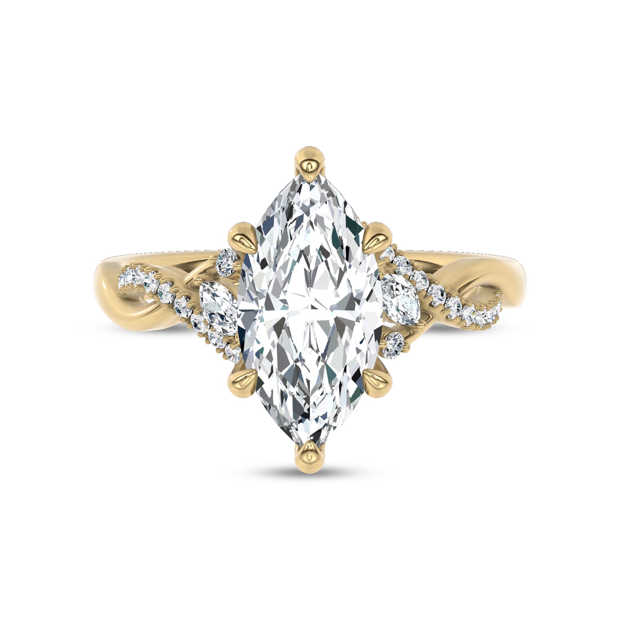 Petal Veil Lab Engagement Ring by Christian Siriano
