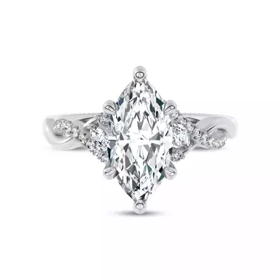 Petal Veil Lab Engagement Ring by Christian Siriano