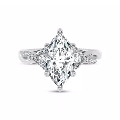Petal Veil Lab Engagement Ring by Christian Siriano