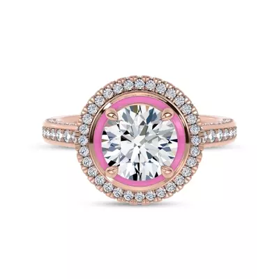 Rosavé Couture Halo Lab Engagement Ring by Christian Siriano