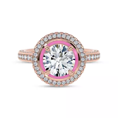 Rosavé Couture Halo Lab Engagement Ring by Christian Siriano