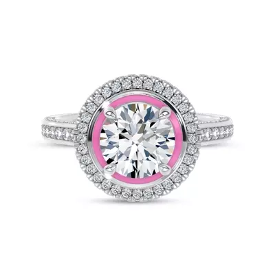 Rosavé Couture Halo Lab Engagement Ring by Christian Siriano