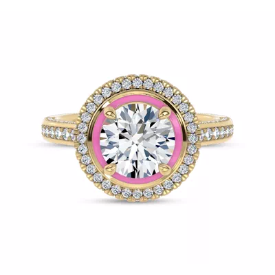 Rosavé Couture Halo Lab Engagement Ring by Christian Siriano