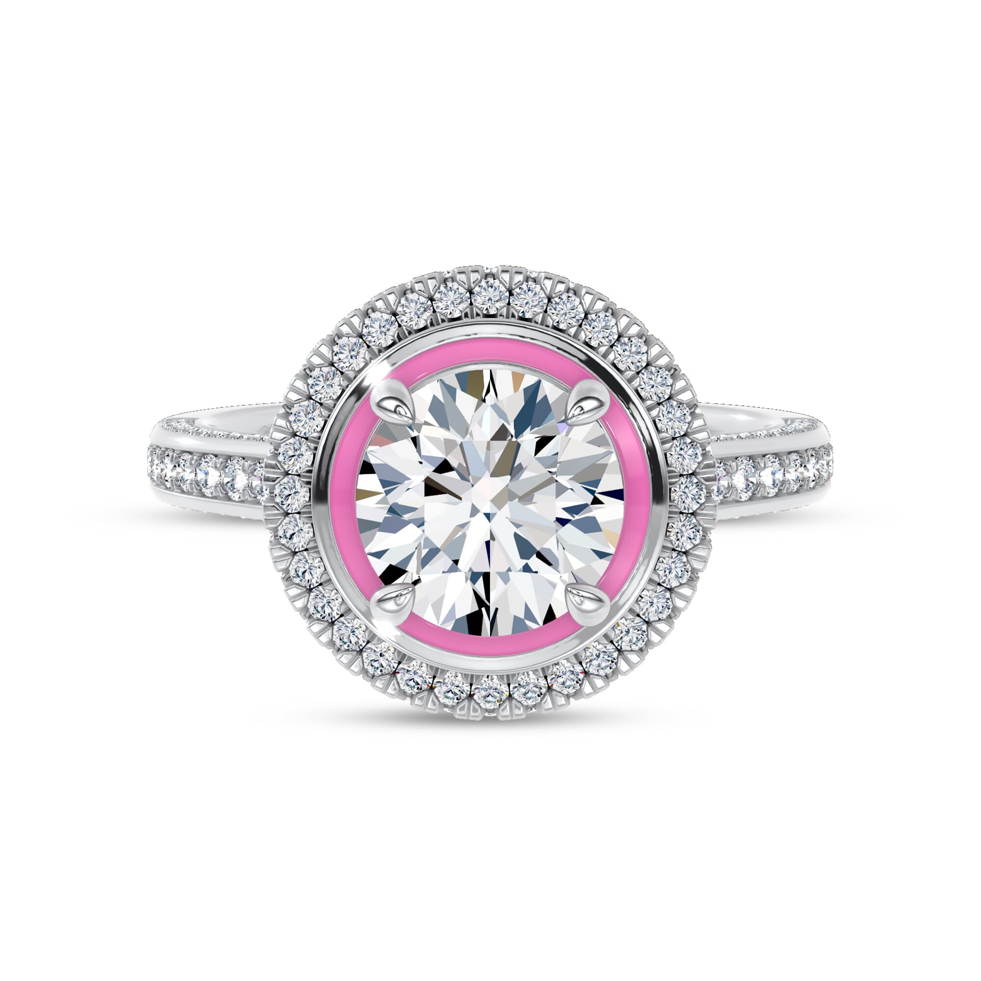 Rosavé Couture Halo Lab Engagement Ring by Christian Siriano