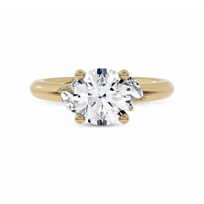 Serenity Marquise And Round Diamond Accent Engagement Ring