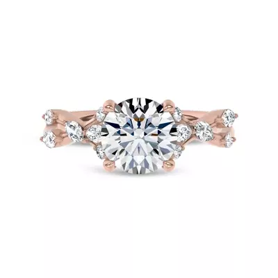 Jardin Valentina Mixed Shape Lab Engagement Ring by Christian Siriano