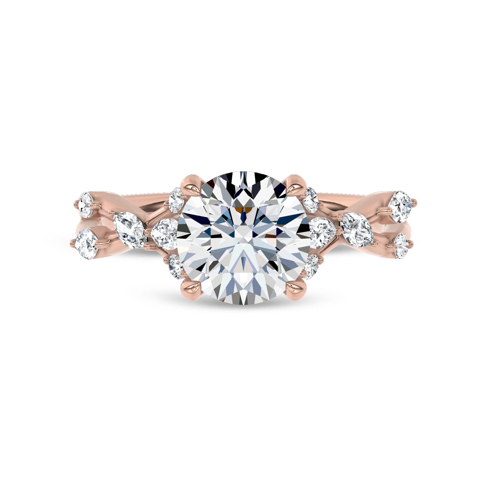 Jardin Valentina Mixed Shape Lab Engagement Ring by Christian Siriano