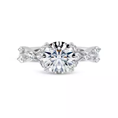 Jardin Valentina Mixed Shape Lab Engagement Ring by Christian Siriano