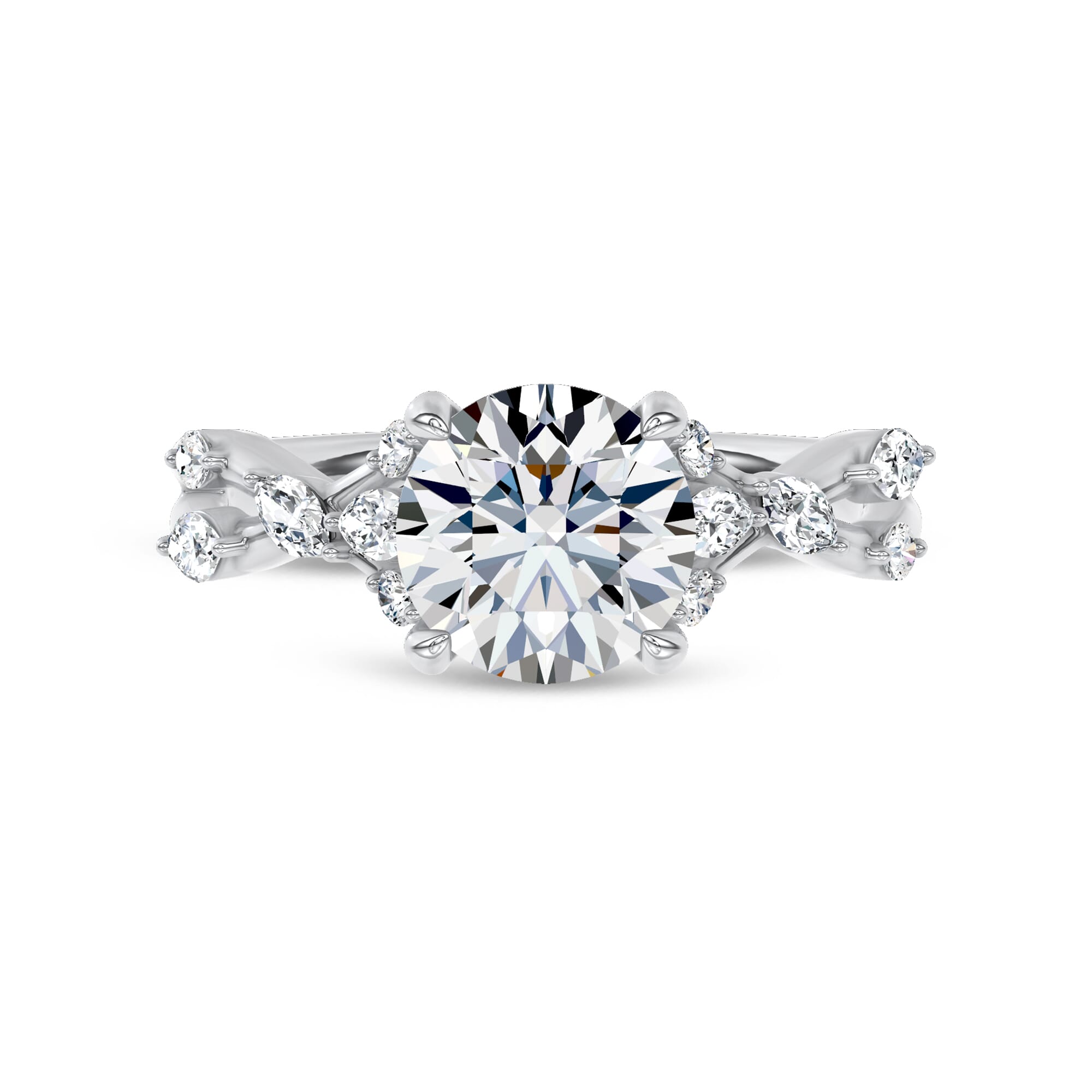 Jardin Valentina Mixed Shape Lab Engagement Ring by Christian Siriano