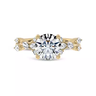 Jardin Valentina Mixed Shape Lab Engagement Ring by Christian Siriano
