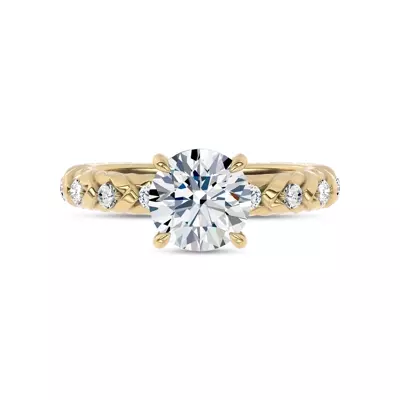 Illume Pavé Lab Engagement Ring by Christian Siriano