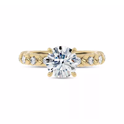 Illume Pavé Lab Engagement Ring by Christian Siriano