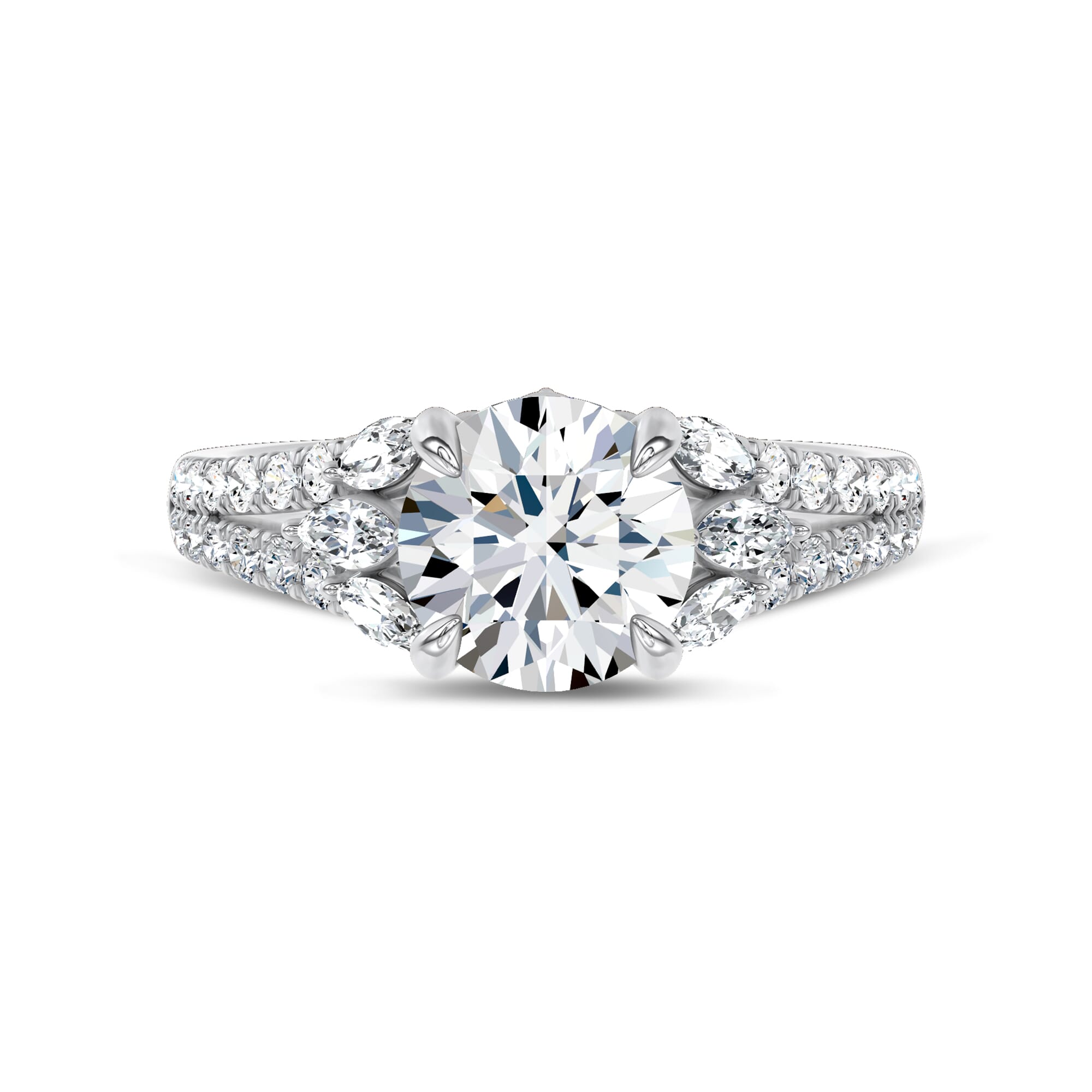 Blooming Marquise Pavé Lab Engagement Ring by Christian Siriano