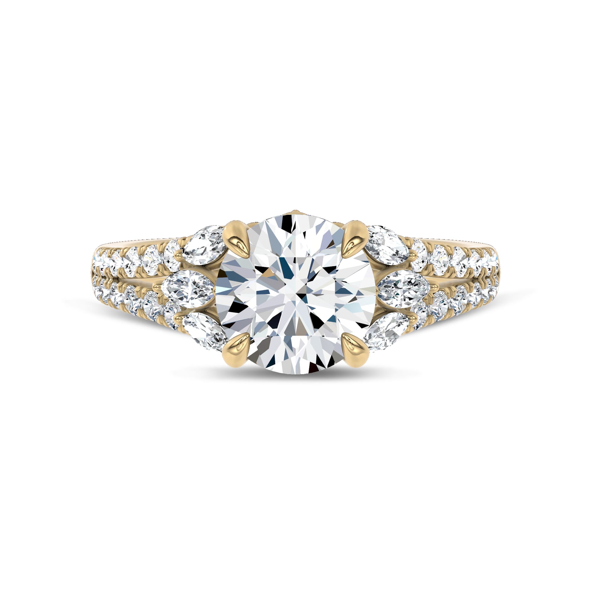 Blooming Marquise Pavé Lab Engagement Ring by Christian Siriano