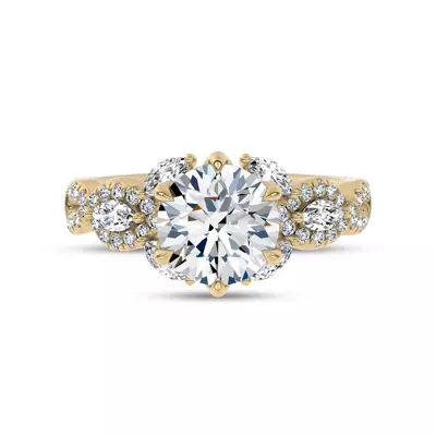 Valora Pavé Vine Lab Engagement Ring by Christian Siriano